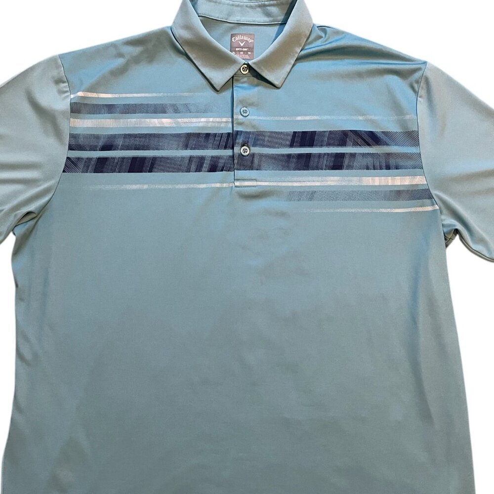*SOLD*Callaway Opti•Dri Polo Shirt Mens XL Blue Navy Golf Short Sleeve
